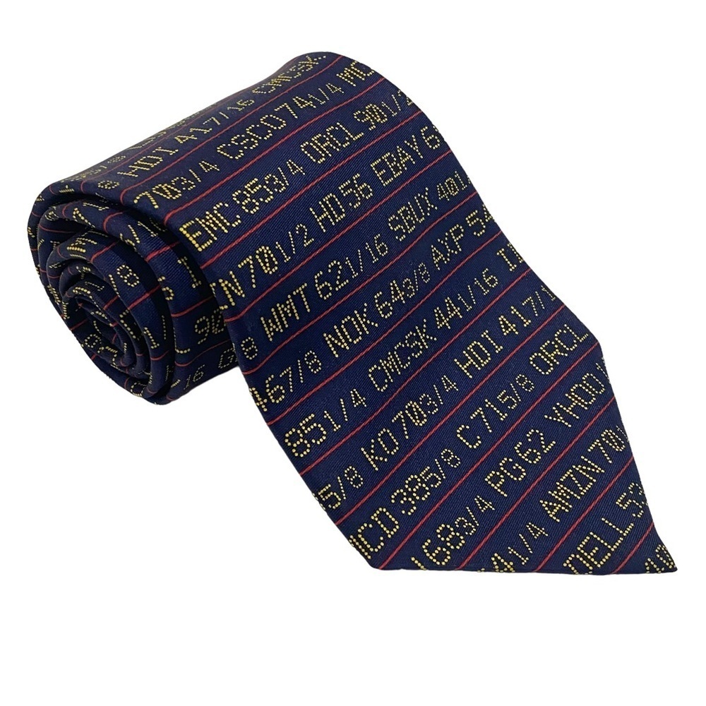 Stock market Wall Street Nasdaq Men’s Neck Tie daytrader stockbroker gag gift